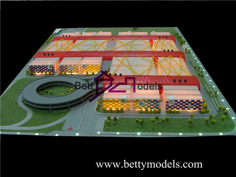 architectonische modellen van fabrieken